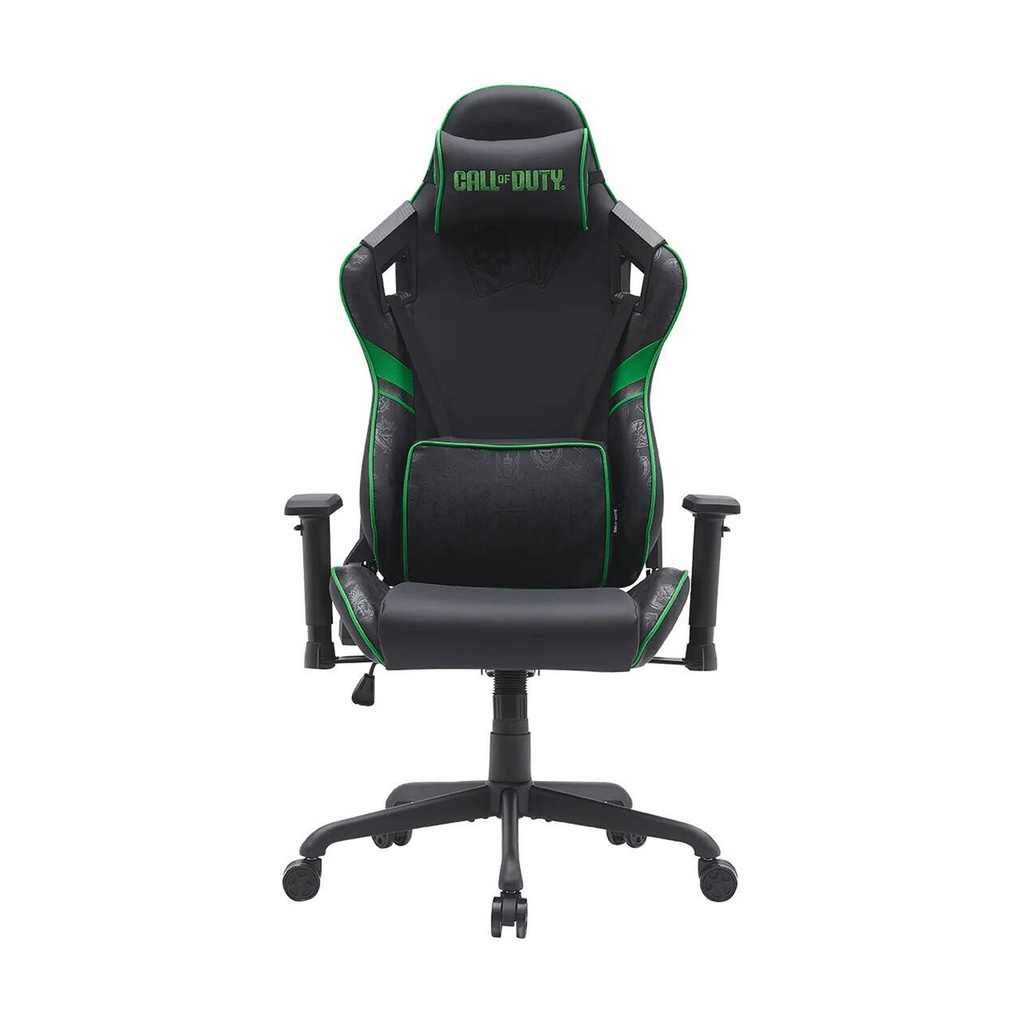 [NS028345] GameOn Call Of Duty Material PU + PVC, Arm Rests 4D, Adustable, Gas Lift 80mm Class 4, Frog Mechanism - Green & Black