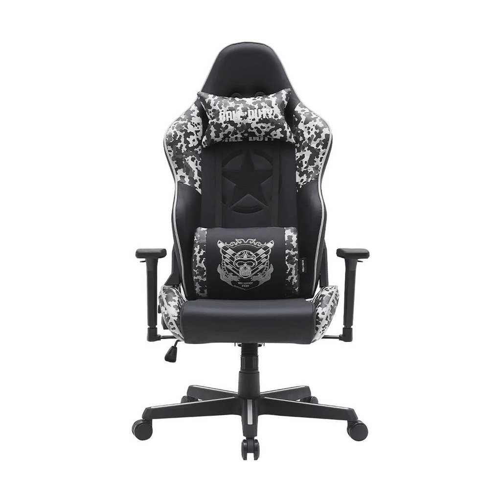 [NS028344] GameOn Call Of Duty Material PU + PVC, Arm Rests 4D, Adustable, Gas Lift 80mm Class 4, Frog Mechanism - Grey & black