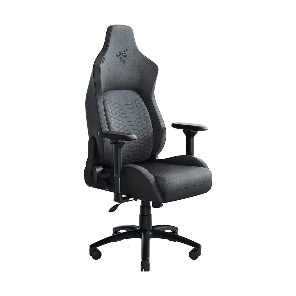 [NS006515] Razer Iskur Fabric Edition Gaming Chair With Built-in Lumbar Support Metal & Plywood Frame Ultra-Soft, Spill-Resistant Fabric- Dark Gray