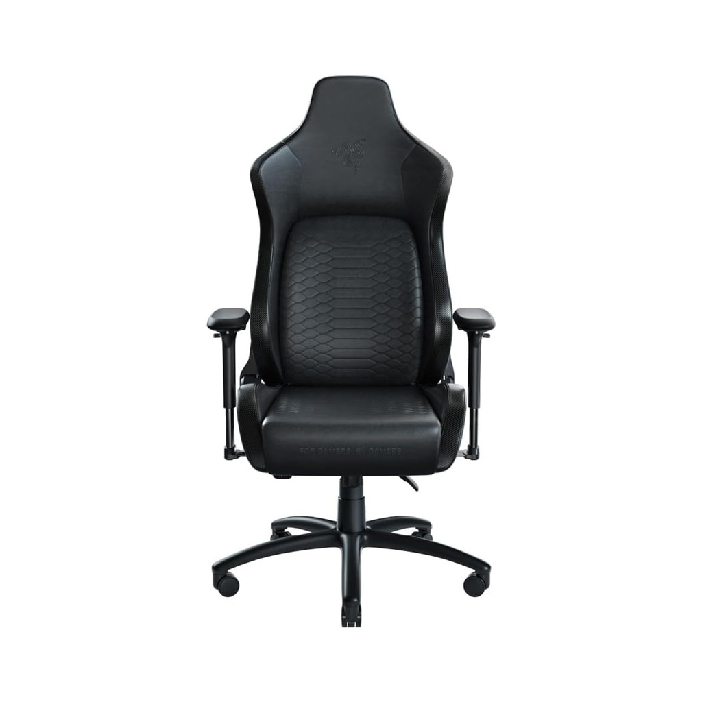 Razer Iskur XL Gaming Chair with Built-in Lumbar Support, PVC Leather 4D Armrests - Black