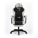 Royal C23 Gaming Chair with Adjustable Headrest, Lumbar Pillow - Black and Gray