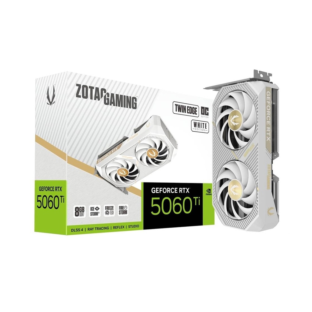 [NS033320] Zotac Ganimg GeForce RTX 5060 Ti 8GB Twin Edge OC Edition Graphic Card - White