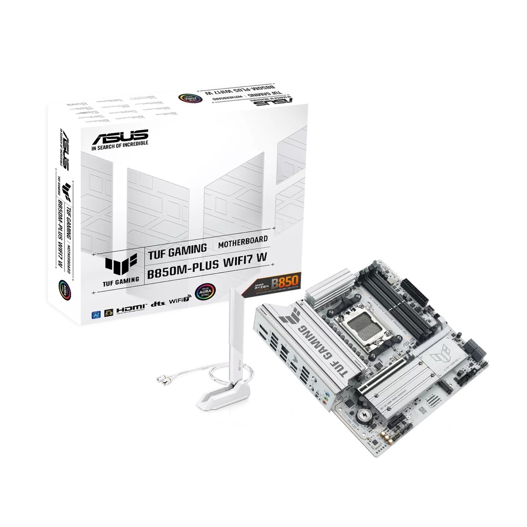 Asus AMD TUF Gaming B850M-PLUS WIFI7 Motherboard - White
