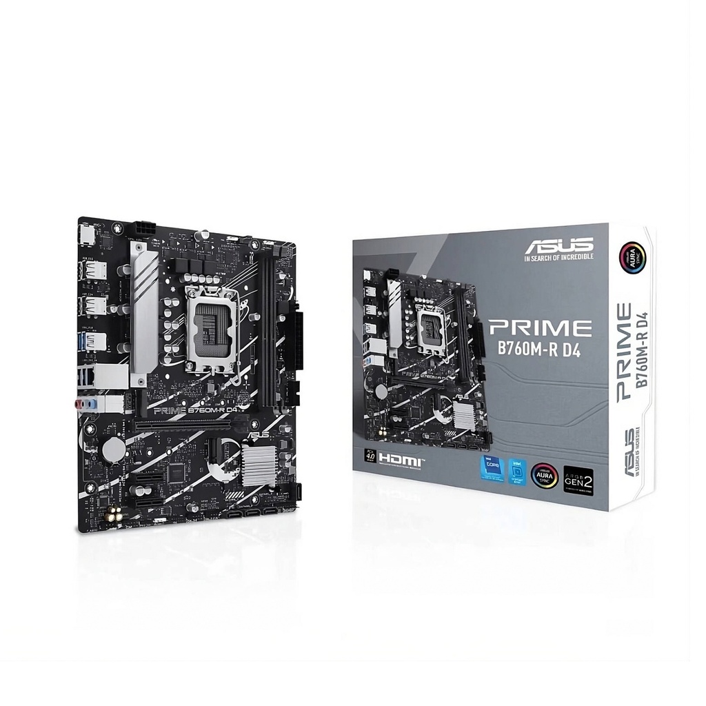 [NS014530] Asus Intel Prime B760M-R D4 LGA 1700 mATX Motherboard