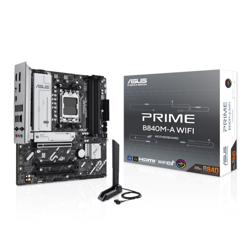[NS029385] Asus Prime B840M-A Wifi AMD Ryzen Socket AM5 PCle 4.0 Gaming MotherBoard
