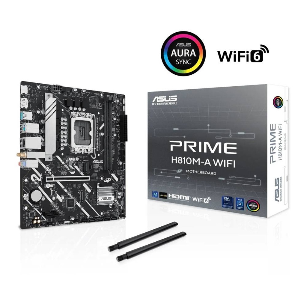 [NS028049] Asus Prime Intel Core Ultra H810M-A Wifi 6, Ai PC Ready DDR5 Gaming Motherboard