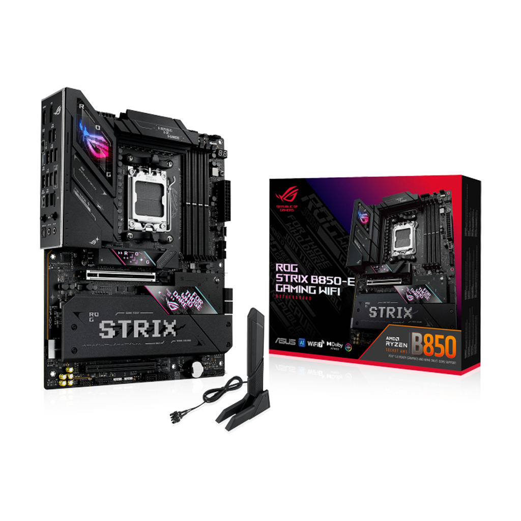Asus ROG STRIX B850-E GAMING Wi-Fi 7 ATX Motherboard, AMD AM5 Socket, Aura Sync RGB lighting