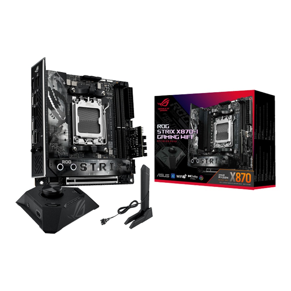 [NS027847] Asus Rog Strix X870-I Wifi 7 Ai Ready PCIe 5.0 DDR5 AM5 for AMD Ryzen Gaming MotherBoard