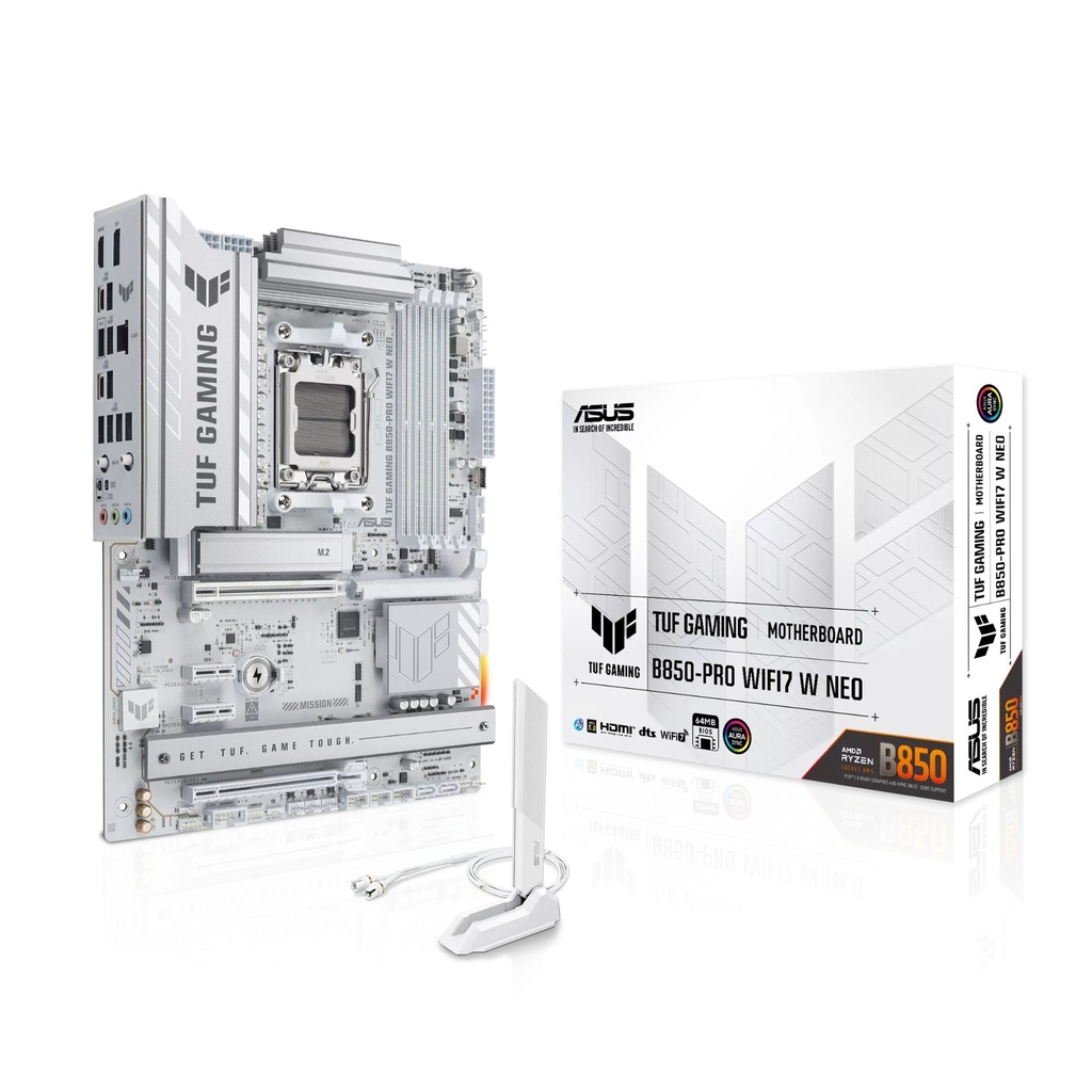 [NS033321] Asus TUF Gaming B850-Pro Wifi7 Neo ATX Socket AM5 Motherboard ATX Socket AM5 - White