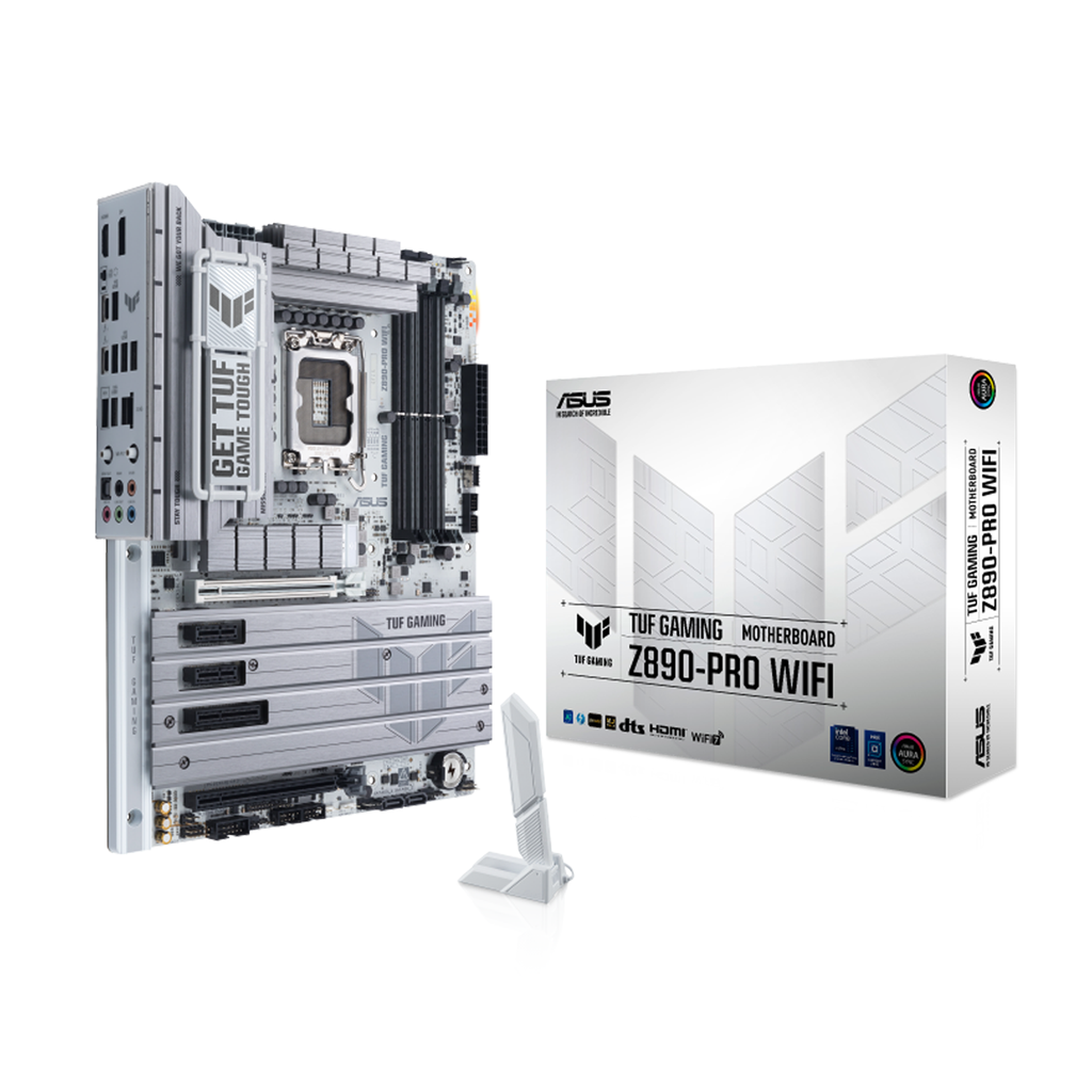 [NS027645] Asus TUF GAMING Z890-PRO WIFI 7, DDR5 ATX Motherboard - White