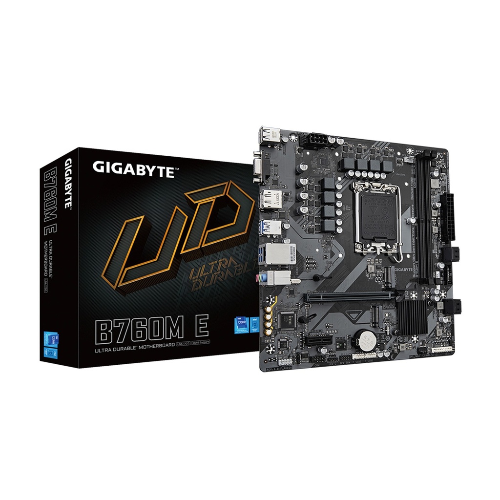 [NS030111] GIGABYTE B760M E DDR5 Micro ATX Motherboard - Black