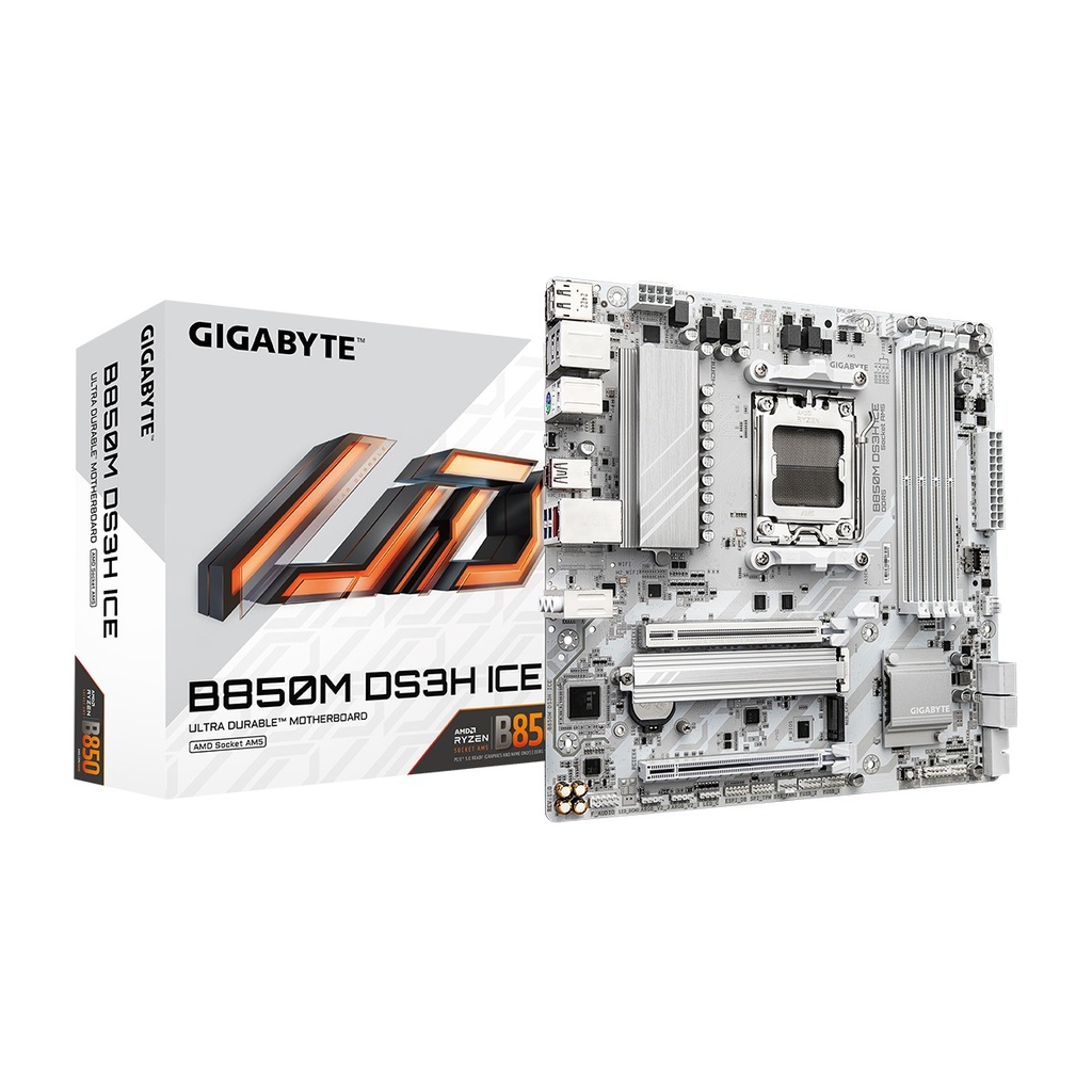 [NS029527] GigaByte B850M DS3H ICE AMD Ryzen DDR5 Gaming Motherboard