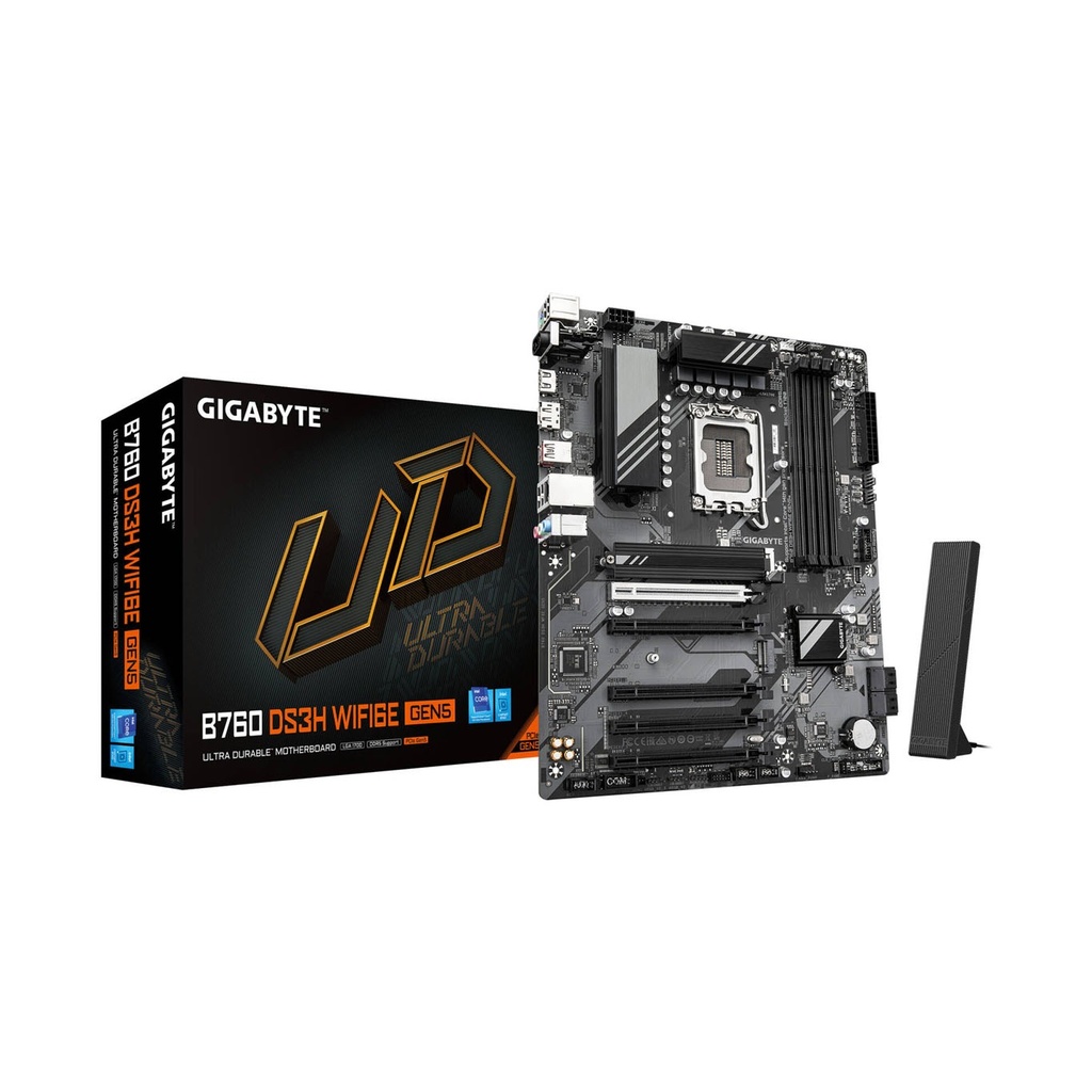 [NS031242] GigaByte Intel B760 DS3H WIFI6E DDR5 GEN5 MotherBoard