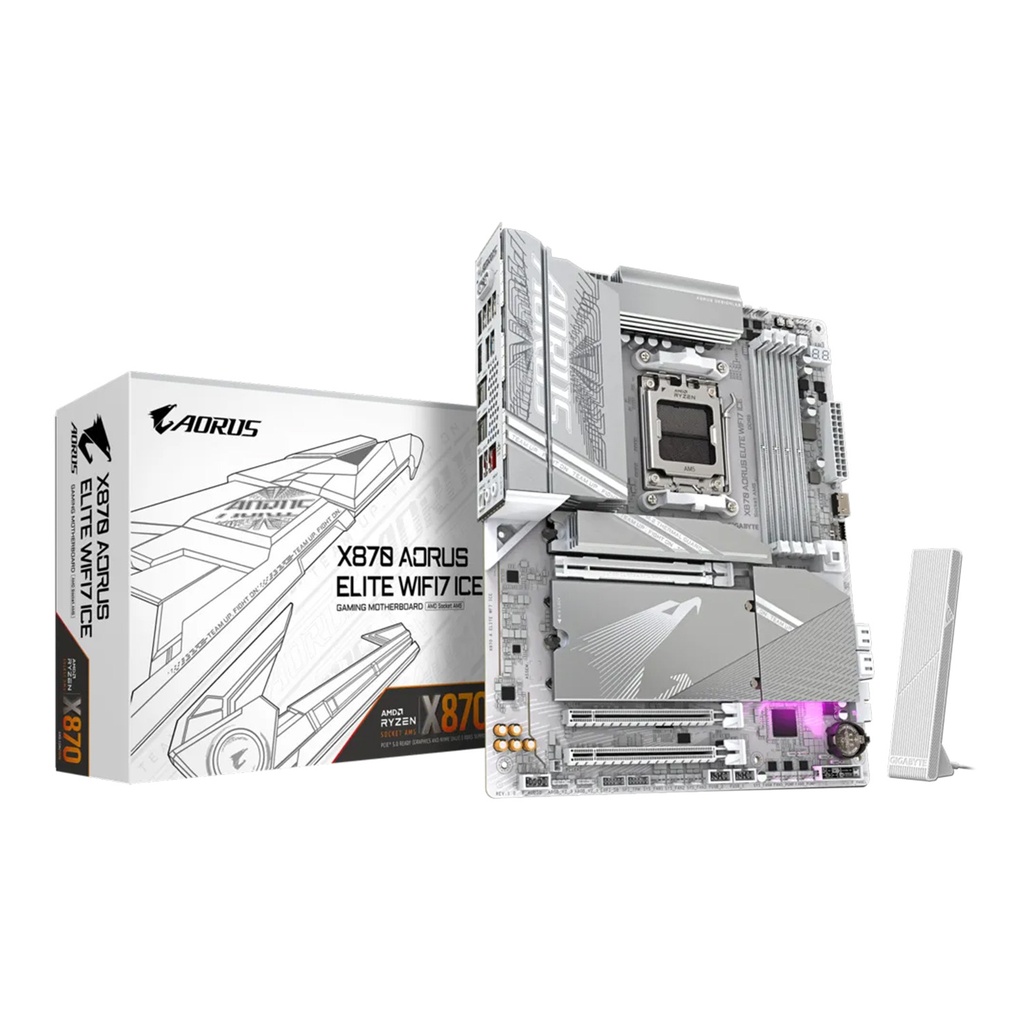 [NS028080] GigaByte X870 Aorus Elite Wifi7 ICE AMD Ryzen DDR5 Gaming Motherboard