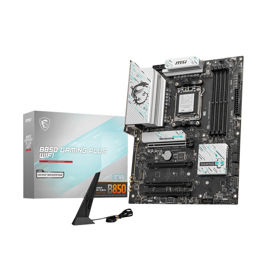 [NS031014] MSI B850 GAMING PLUS WIFI – ATX AM5 DDR5 Motherboard with PCIe 5.0, WiFi 7 & 5G LAN | 911-7E56-014