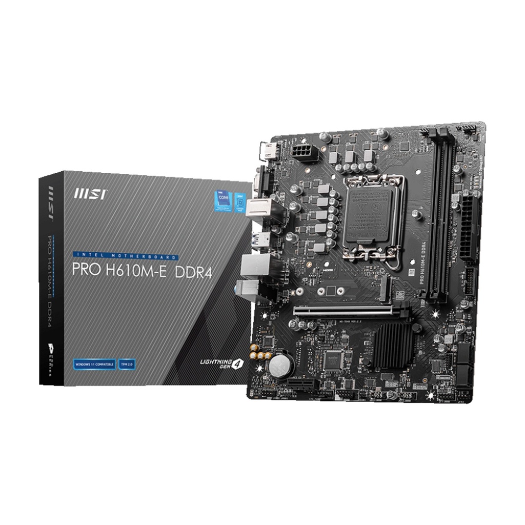 [NS031208] MSI Intel PRO H610M-E DDR4 Mirco-ATX Motherboard, LGA 1700 Socket