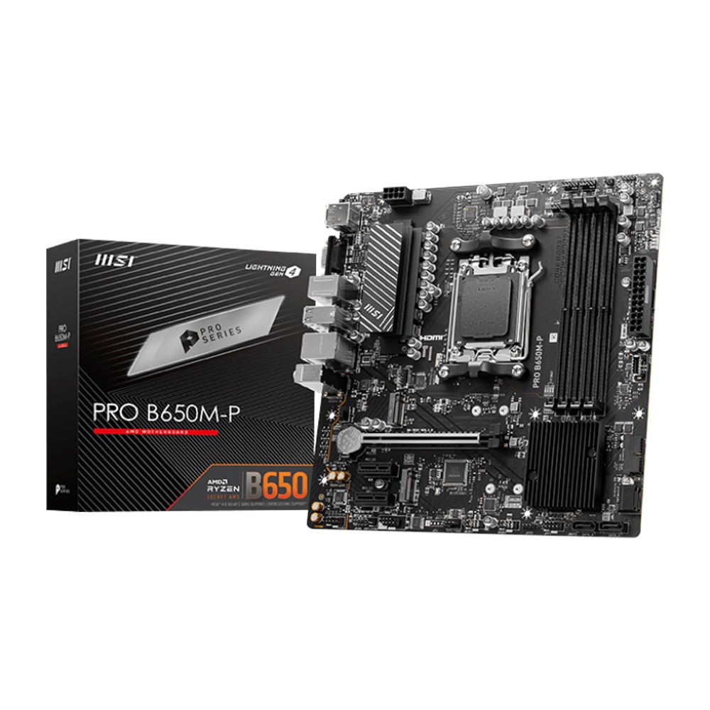 [NS027846] Msi Pro B650M-P PCIe 4.0 Ready AMD DDR5 Gaming Motherboard