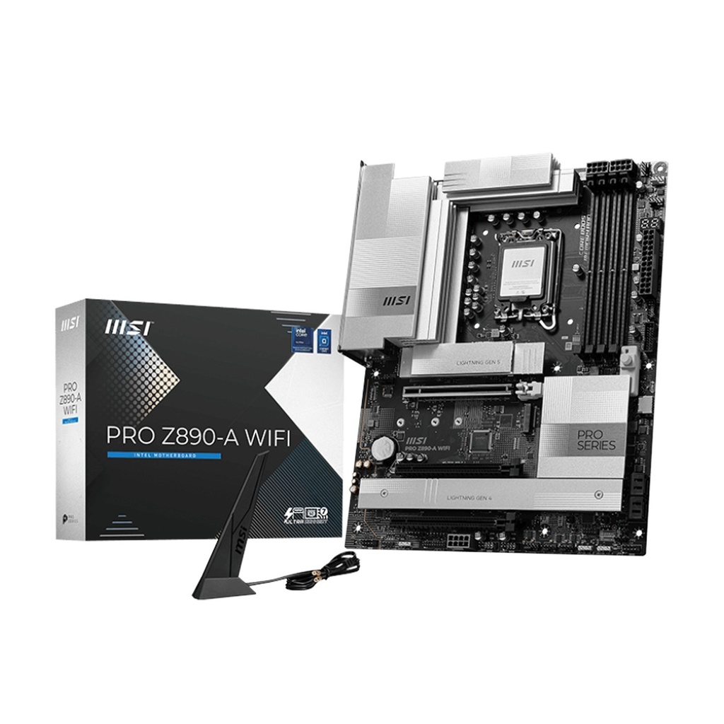 [NS030233] MSI Pro Z890-A Wi-Fi ATX Gaming Motherboard, LGA 1851 Socket, DDR5 Memory Supports