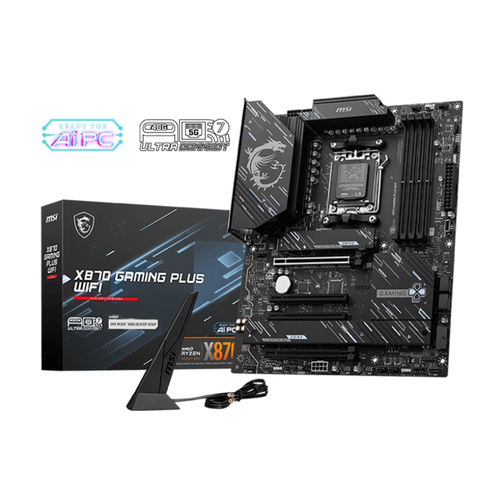 [NS028802] MSI X870 Gaming Plus Wifi7/Bluetooth 5.4, Ready For Ai PC, AM5 for AMD Ryzen Gaming MotherBoard
