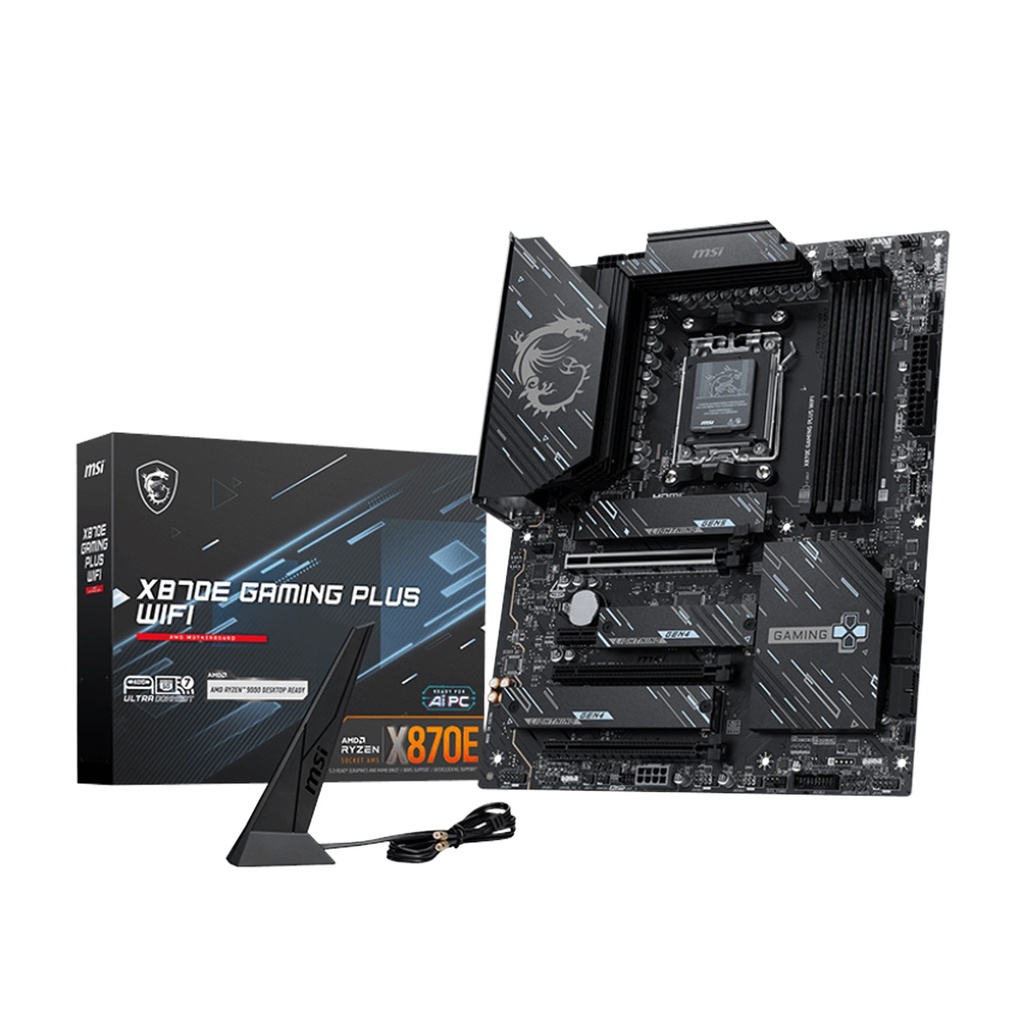 MSI X870E GAMING PLUS WIFI – ATX AM5 DDR5 Motherboard with WiFi 7, 5G LAN & PCIe 5.0 | 911-7E70-001