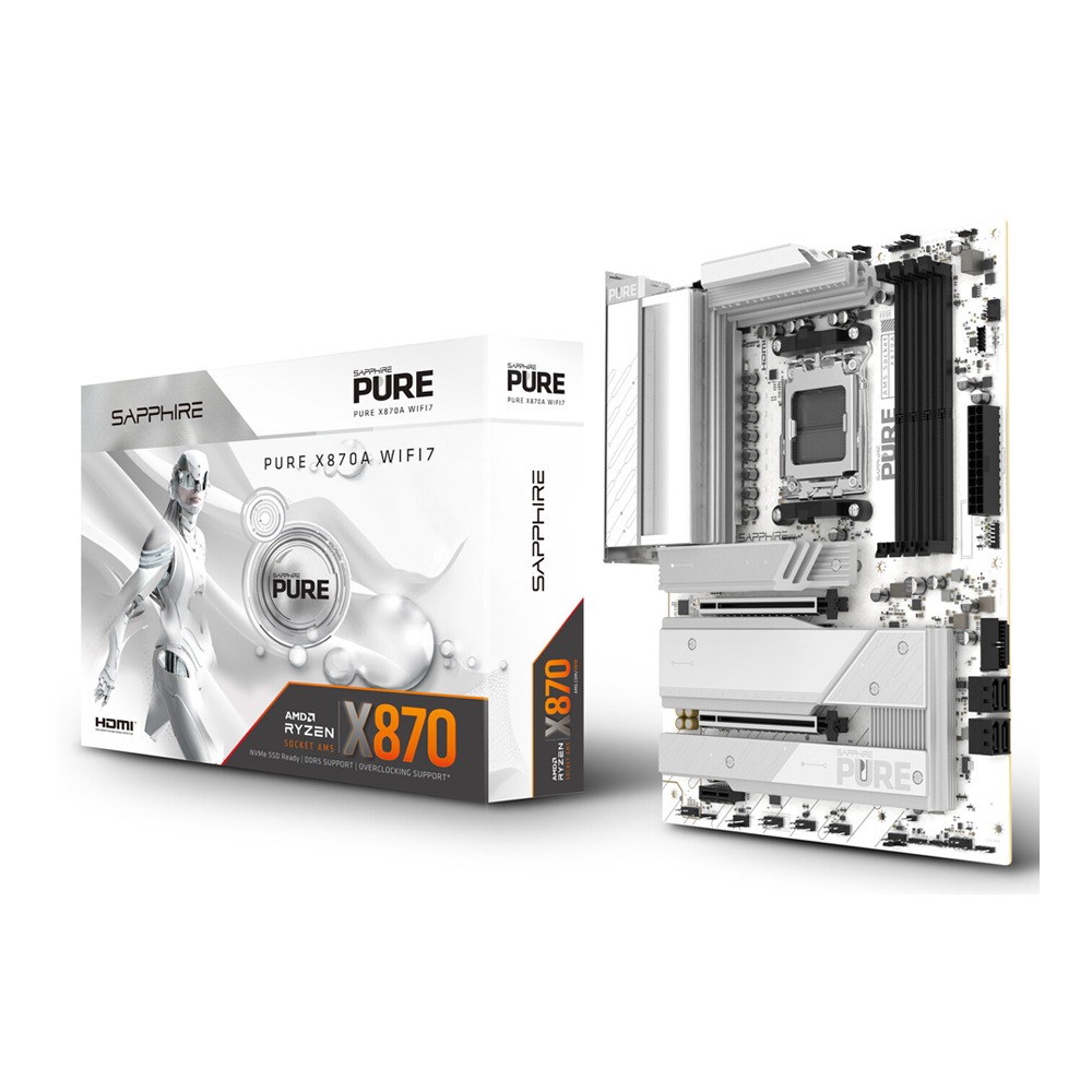 [NS032981] Sapphire Pure AMD X870A WIFI7 DDR5 Motherboard
