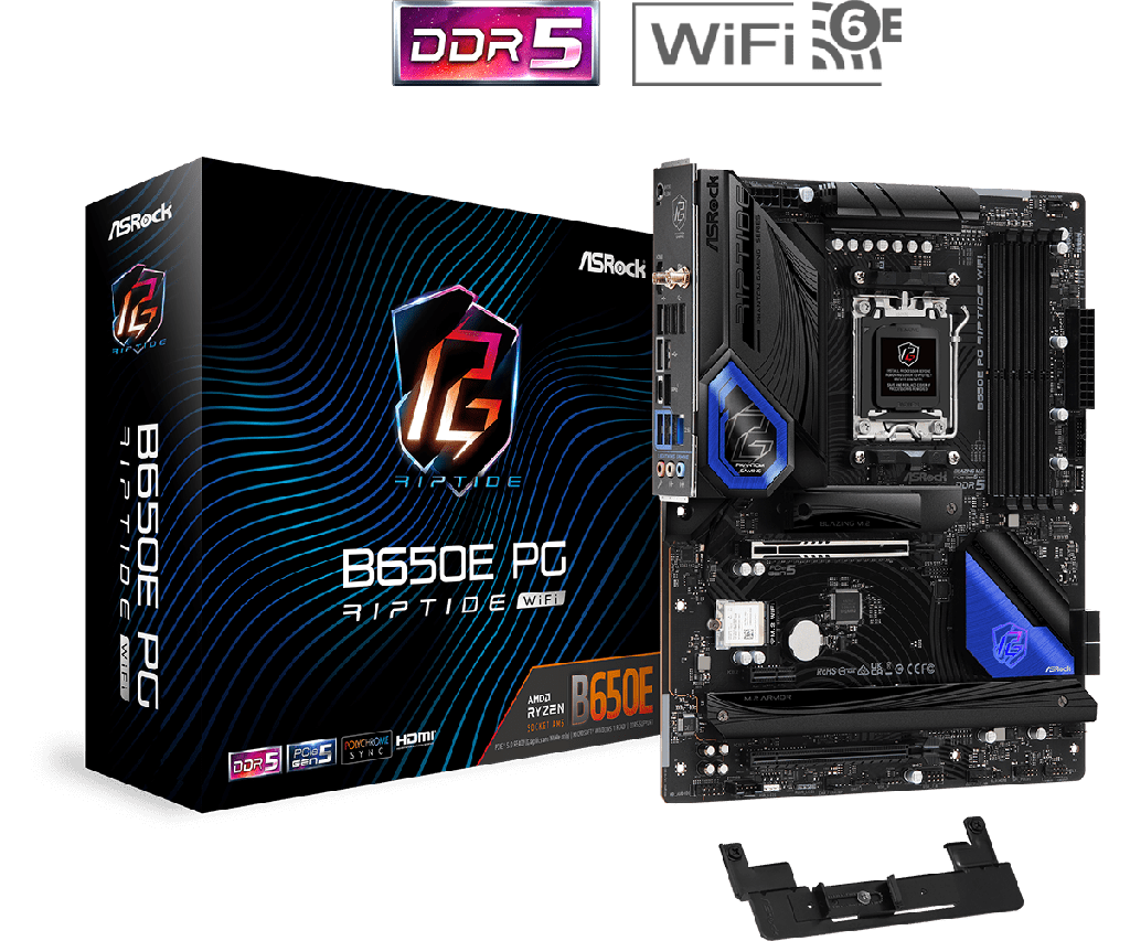 ASRock B650E PG Riptide WiFi - ATX AM5 Motherboard