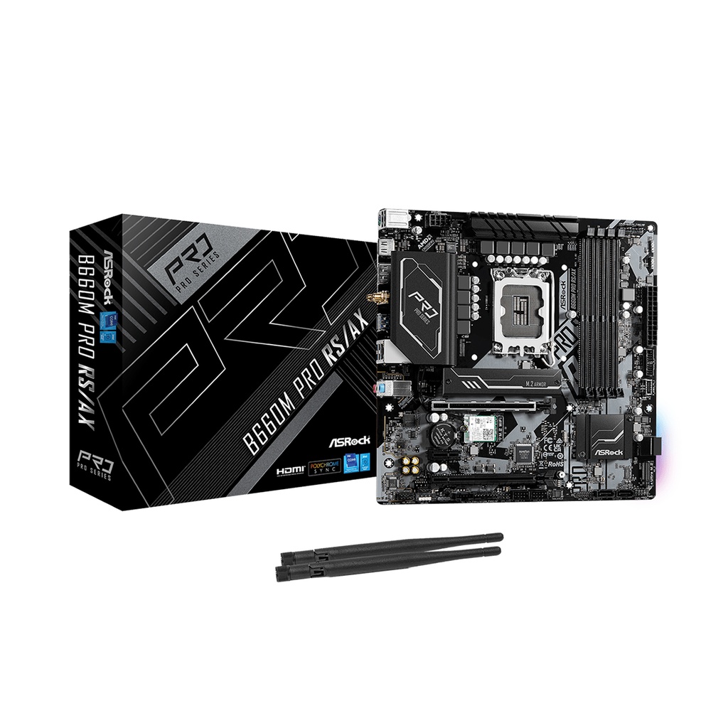 [NS009067] ASRock Intel B660M Pro RS/AX LGA1700 DDR4 Motherboard
