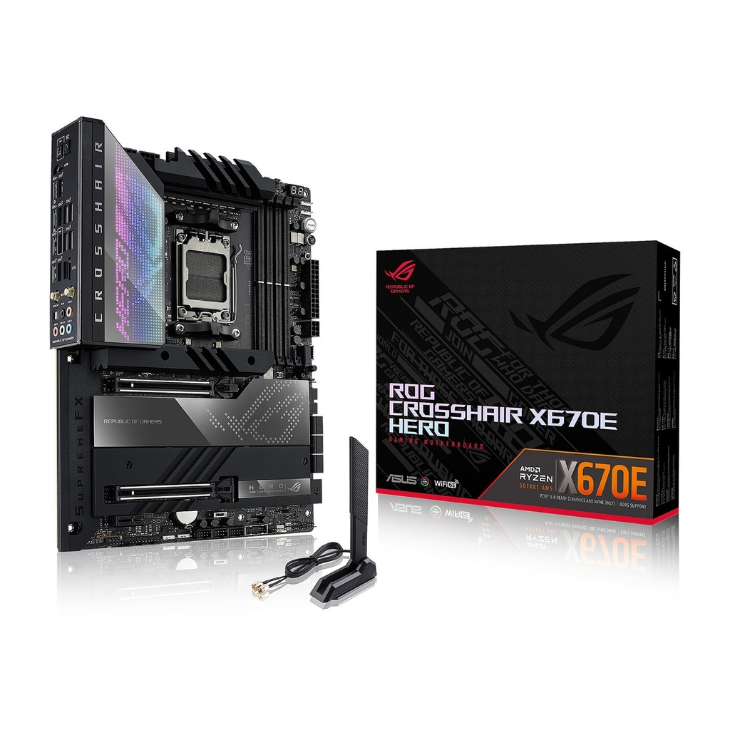 [NS006553] Asus AMD Rog CrossHair X670E HERO Gaming Motherboard