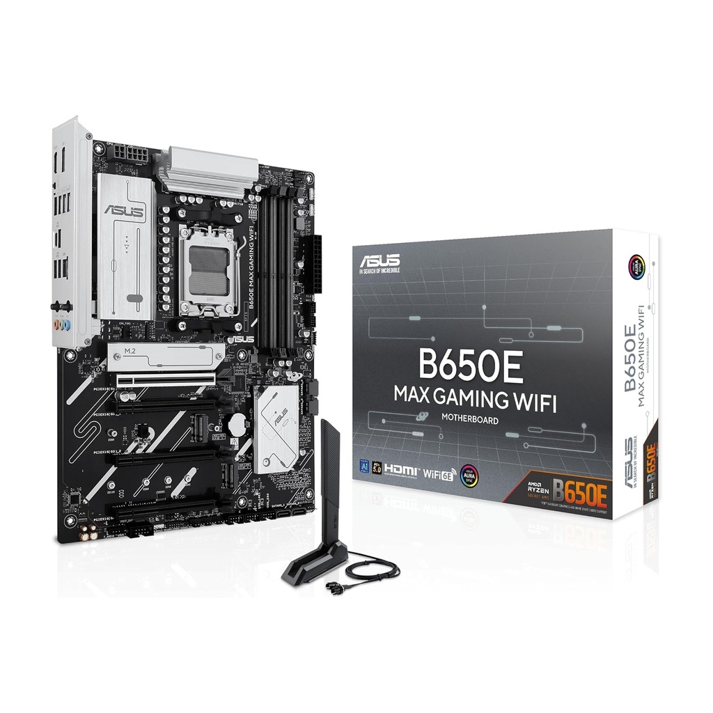 [NS030373] Asus B650E Max Gaming Wifi W, PCIe 5.0 DDR5 AM5 for AMD Ryzen Gaming MotherBoard