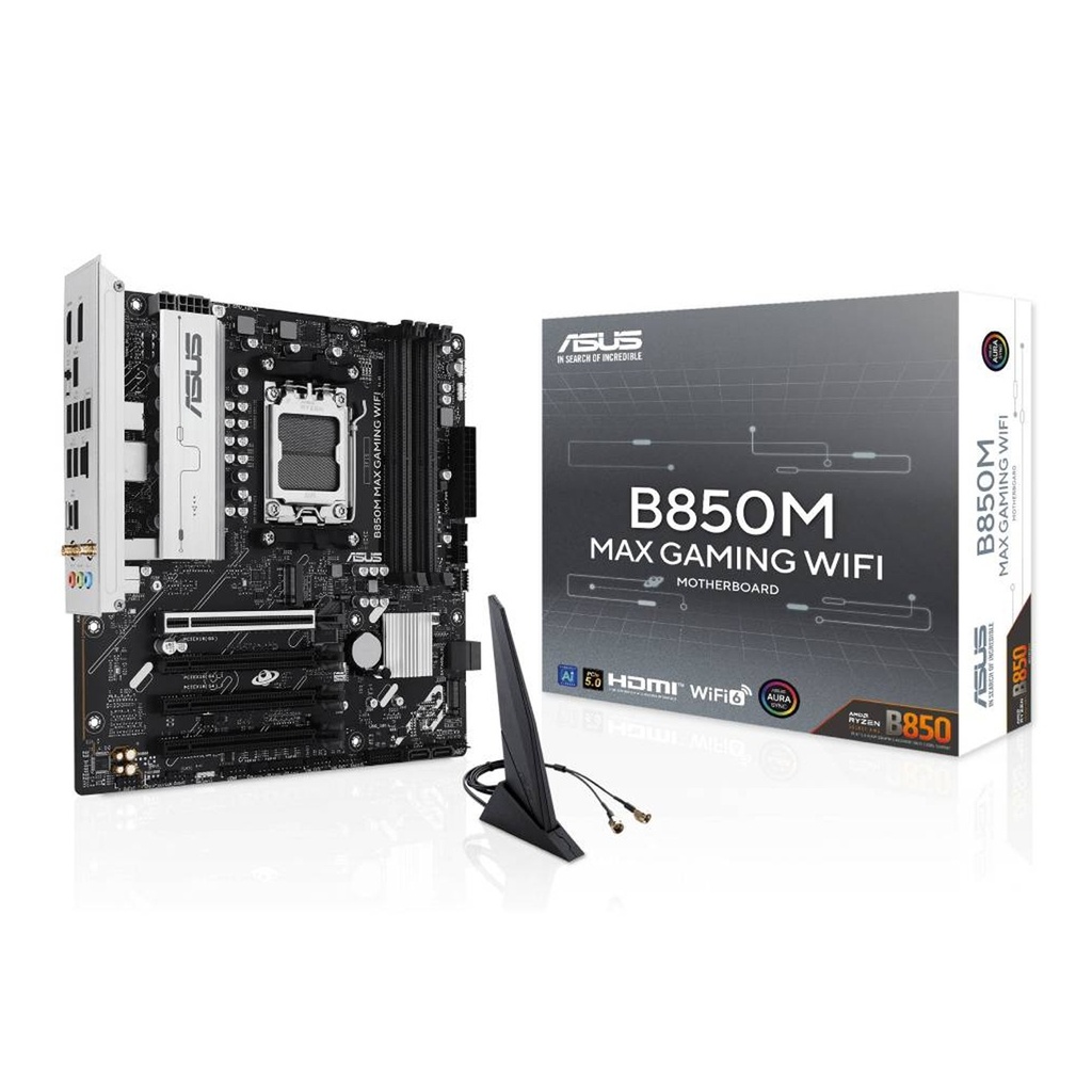 Asus B850M Max Gaming Wifi PCIe 5.0 DDR5 AM5 for AMD Ryzen Gaming MotherBoard