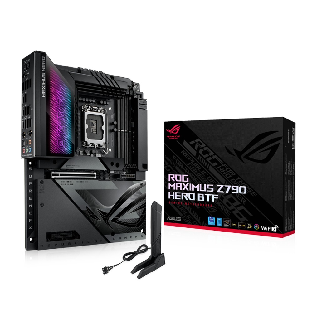 Asus Intel Rog Maximus Z790 Hero BTF WIFI 7 DDR5 Gaming Motherboard