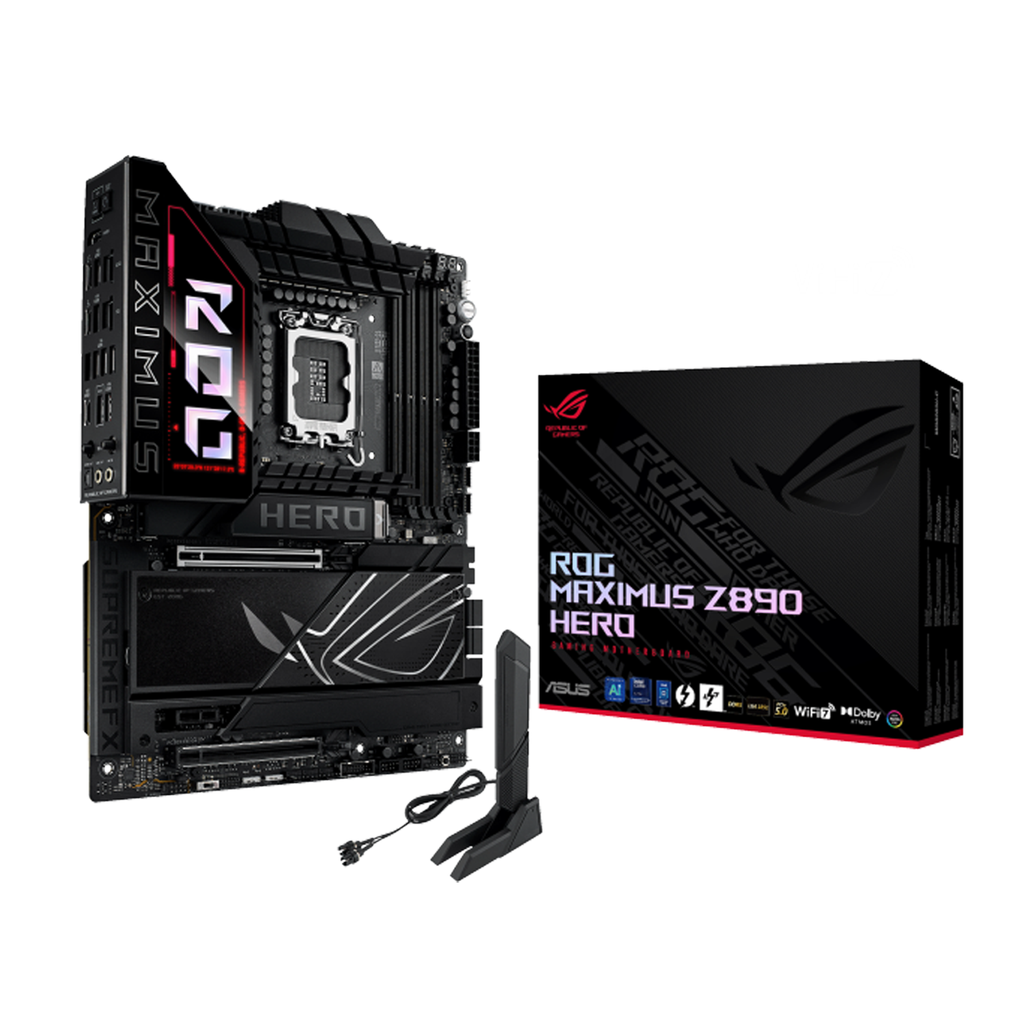 [NS027640] Asus ROG MAXIMUS Z890 Hero WIFI 7 Ai PC Ready PCIe 5.0 DDR5 Gaming Motherboard