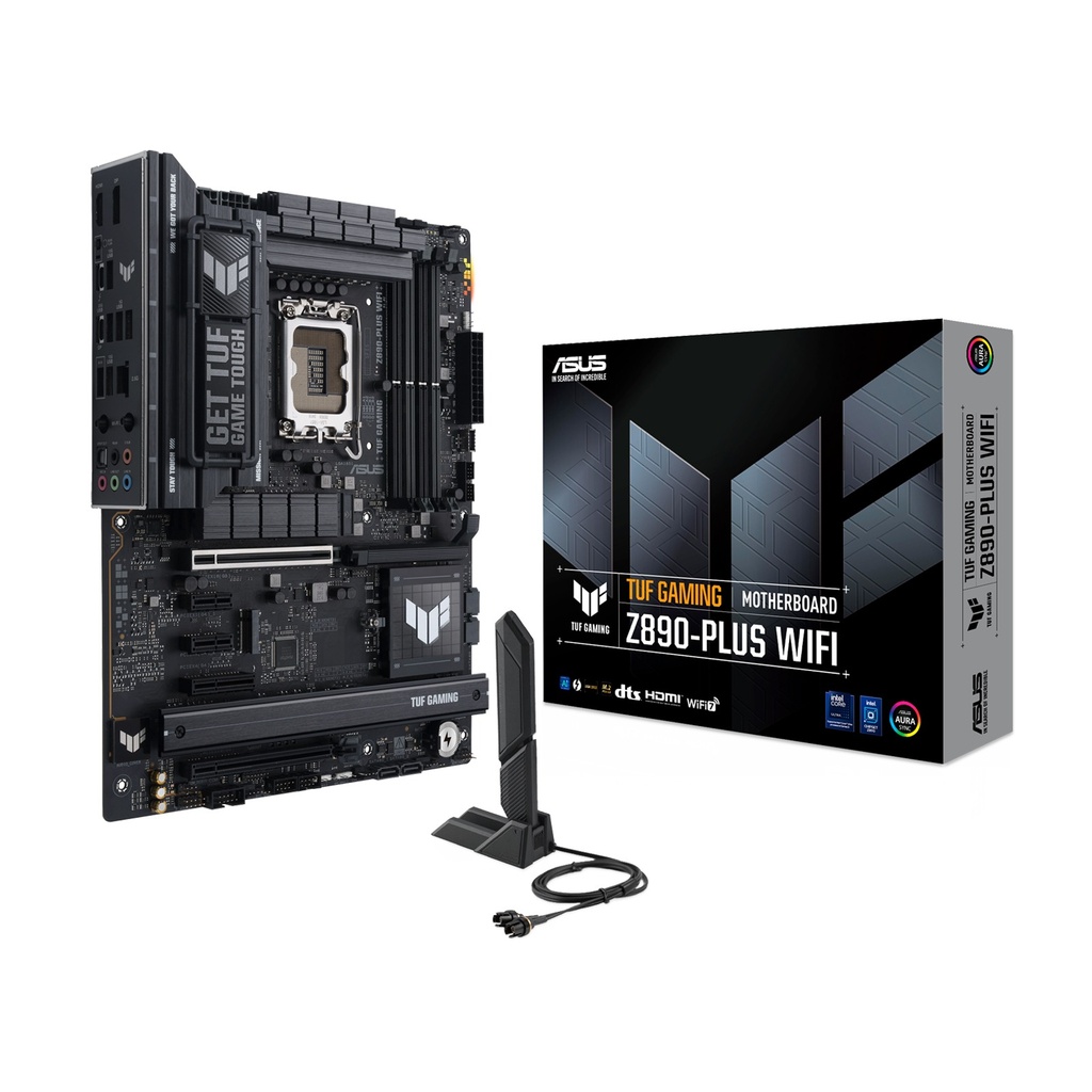[NS030366] ASUS TUF GAMING Z890-PLUS WIFI DDR5, LGA1851 Socket, PCIe 5.0 ATX Motherboard, Black | 90MB1IQ0-M0EAY0