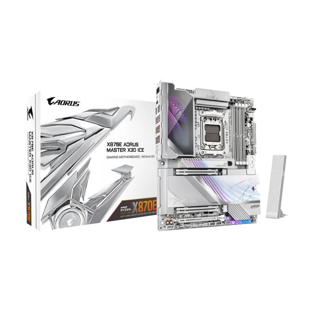 [NS031991] Gigabyte AMD X870E AORUS MASTER X3D ICE DDR5 Gaming Motherboard