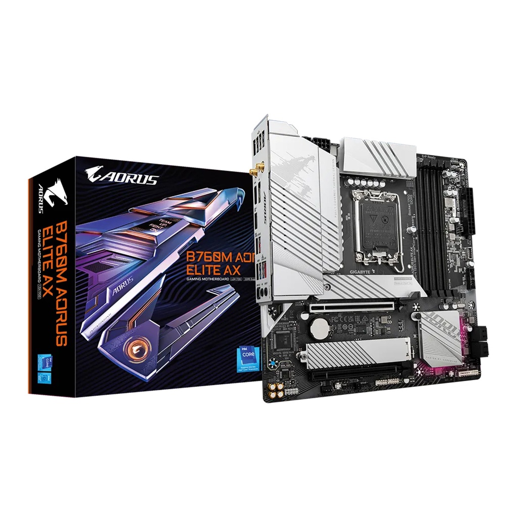 [NS028088] GigaByte Intel B760M Aorus Elite AX 1.3 WIFI DDR5 MotherBoard