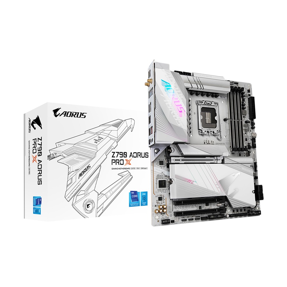 [NS014045] GigaByte Intel Z790 AORUS PRO X DDR5 Wifi Gaming MotherBoard - White