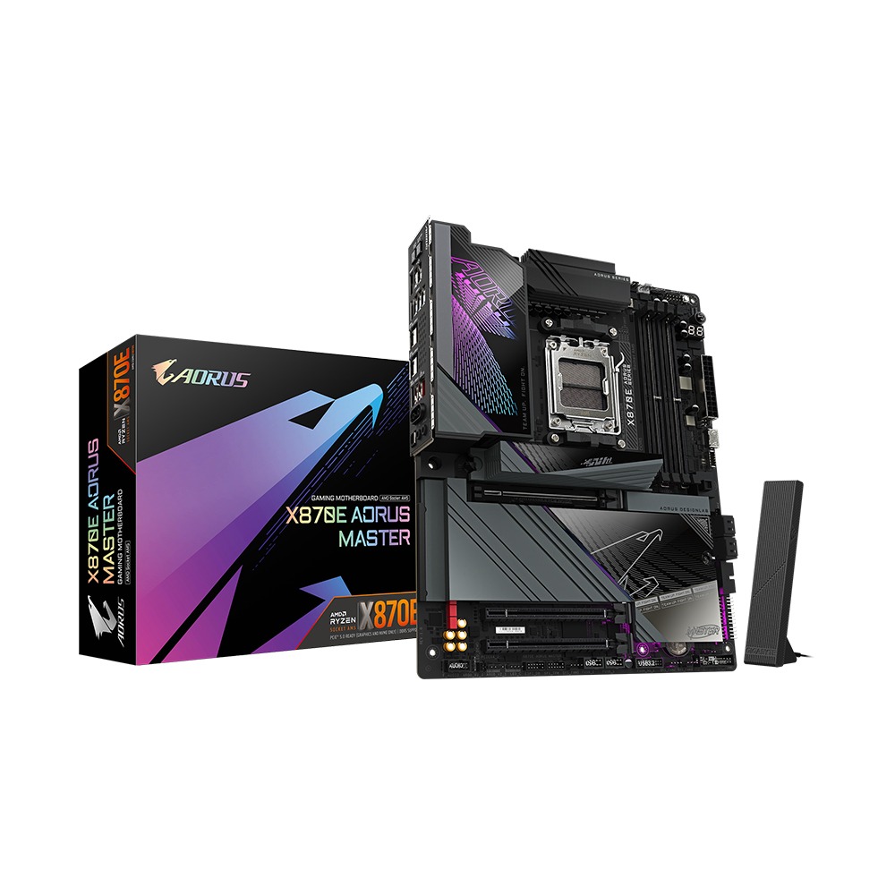 [NS028168] GigaByte X870E Aorus Master Wifi7 AMD Ryzen PCIe 5.0 DDR5 Gaming Motherboard