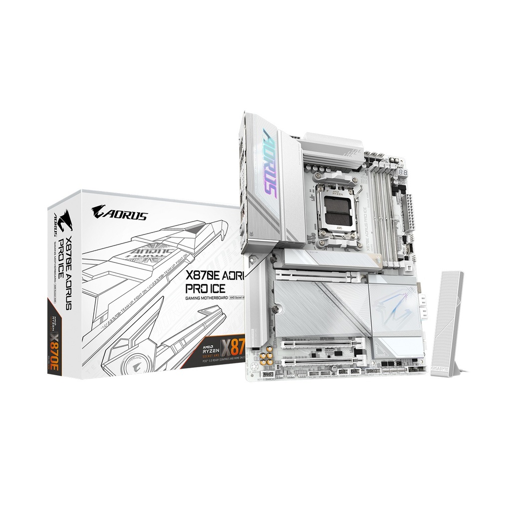 [NS030112] Gigabyte X870E AORUS Pro Ice AMD AM5 ATX Gaming Motherboard