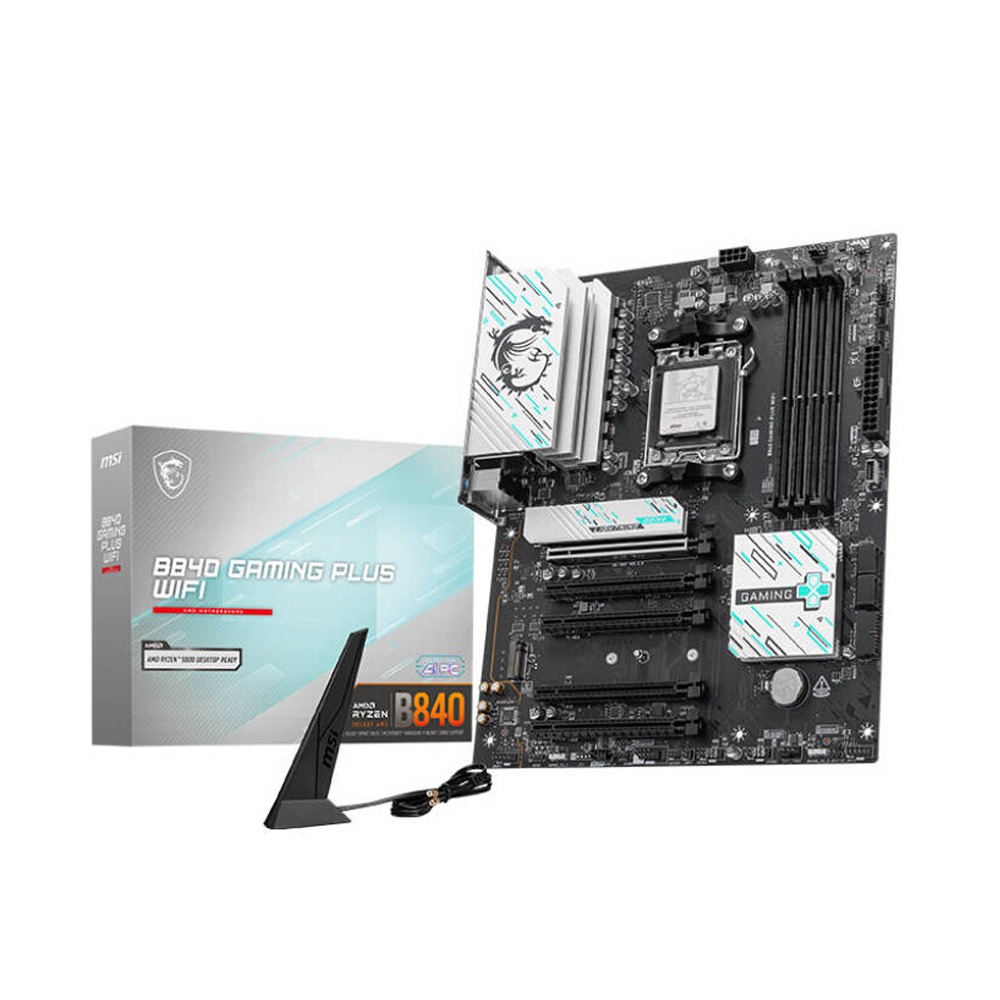 MSI B840 Gaming Plus Wifi, Ai PC, PCIe 4.0 Ready DDR5 AMD Ryzen Gaming MotherBoard
