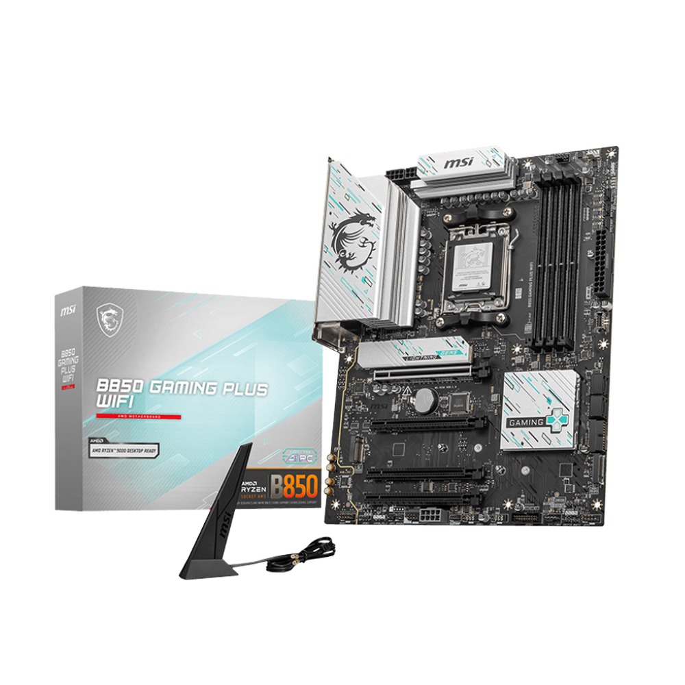 MSI B850 Gaming Plus Wifi, Ai PC, PCIe 5.0 Ready DDR5 AMD Ryzen Gaming MotherBoard