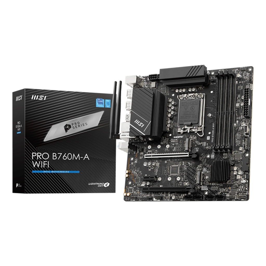 MSI Intel Pro B760M-A Wifi DDR5 Gaming Motherboard