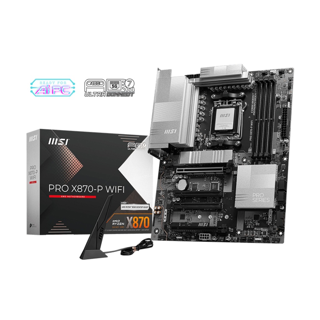 [NS028797] MSI Pro X870-P Wifi Ready For Ai PC, PCIe 5.0 Ready DDR5 AM5 for AMD Ryzen Gaming MotherBoard