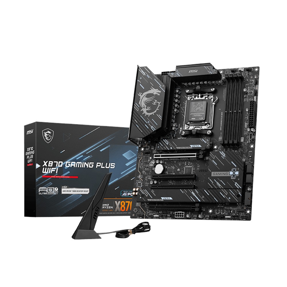 MSI X870E Gaming Plus Wifi, Ai PC, PCIe 5.0 Ready DDR5 AMD Ryzen Gaming MotherBoard