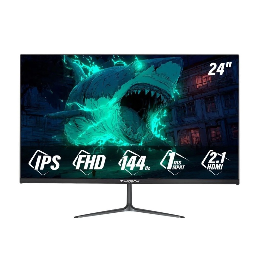 [NS033379] Sharx Bite B24F144I 24", IPS Panel FHD 144Hz 1ms, 2.1 HDMI with 2W Speaker & Fixed Stand Gaming Monitor - Black