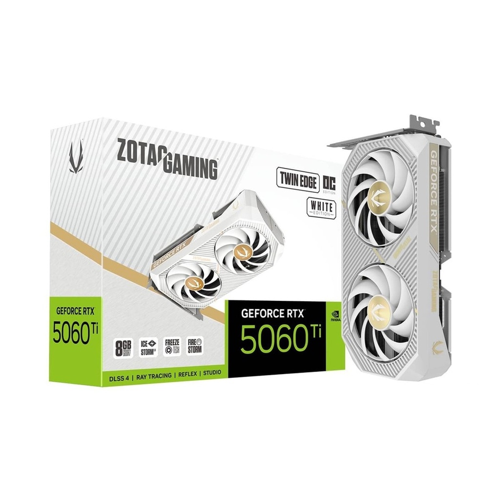 [NS033427] Zotac Ganimg GeForce RTX 5060 Ti 8GB Twin Edge OC Edition Graphic Card - White