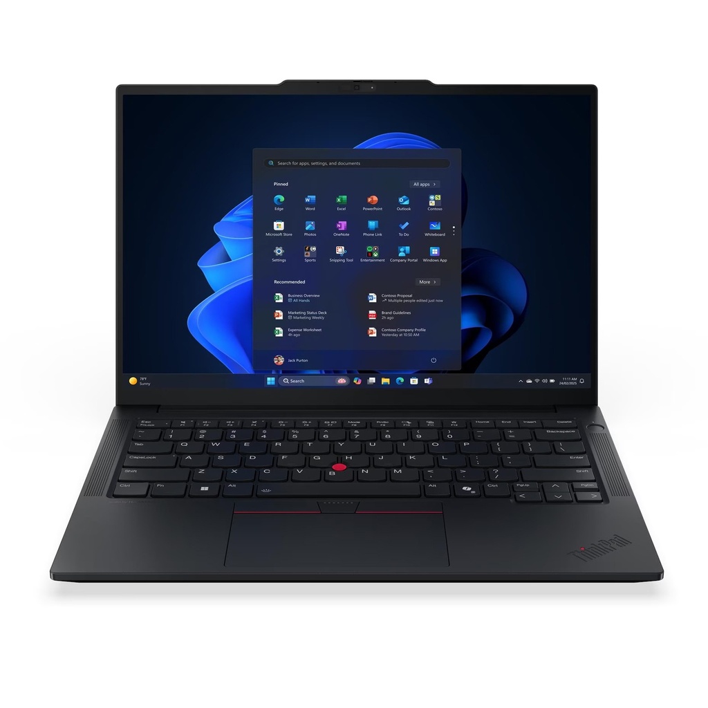 [NS033422] Lenovo ThinkPad E14 Gen 7 Laptop, Intel Core 7 240H Processor, 16GB RAM DDR5, 512GB SSD NVMe, Integrated Intel Graphics, 14" WUXGA (1920x1200) IPS 60Hz Display, Backlit, English Keyboard, Windows 11 Pro (License), Black | 21T90059GQ