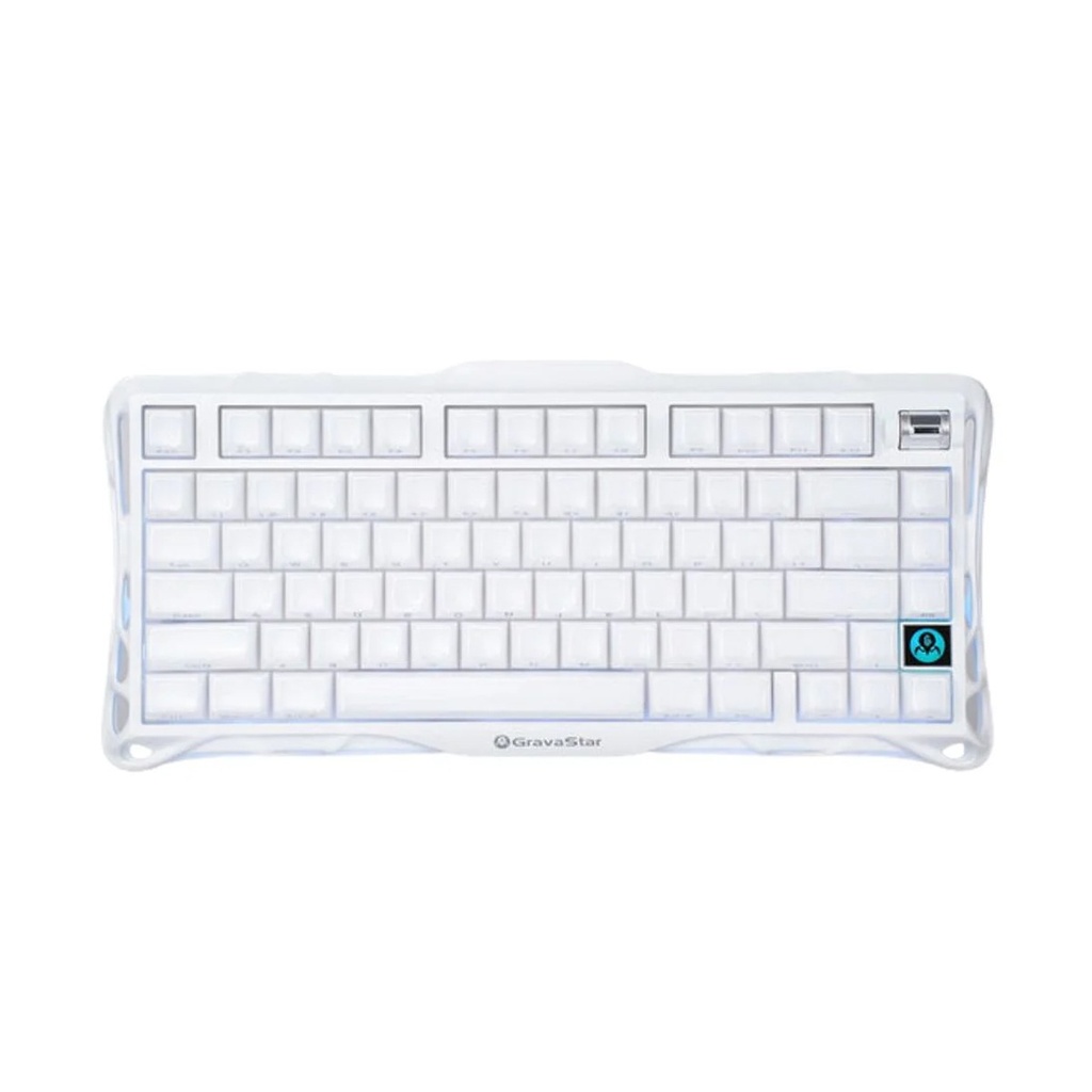 GravaStar Mercury K1 75% Wireless Mechanical Gaming Keyboard Special Edition - White