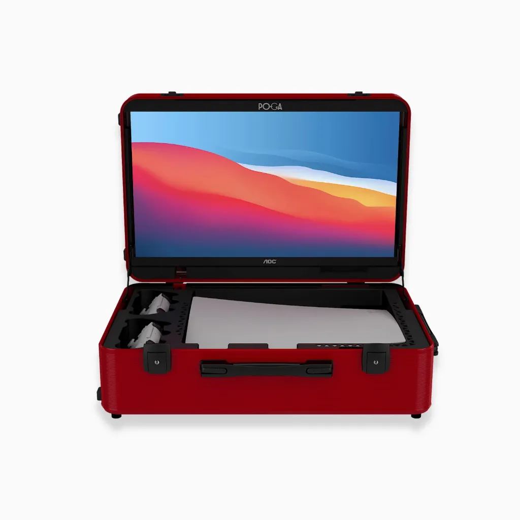 Poga Lux 24" Portable Monitor, For PS5, 1920x1080 Pixel, 144Hz Refresh Rate, USB 3.0 Office Hub