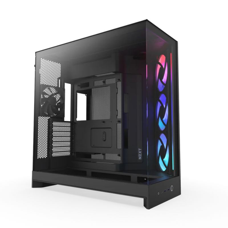 [NS030883] NZXT H9 Flow RGB (2025) Dual-Chamber Mid Tower Case With RGB Fans - Black