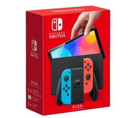 [NSO0U] Nintendo Switch - OLED Model Neon Blue/Neon Red set (Used)